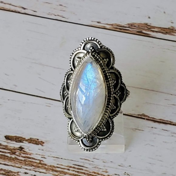 Jewelry - Rainbow Moonstone Sterling Ring